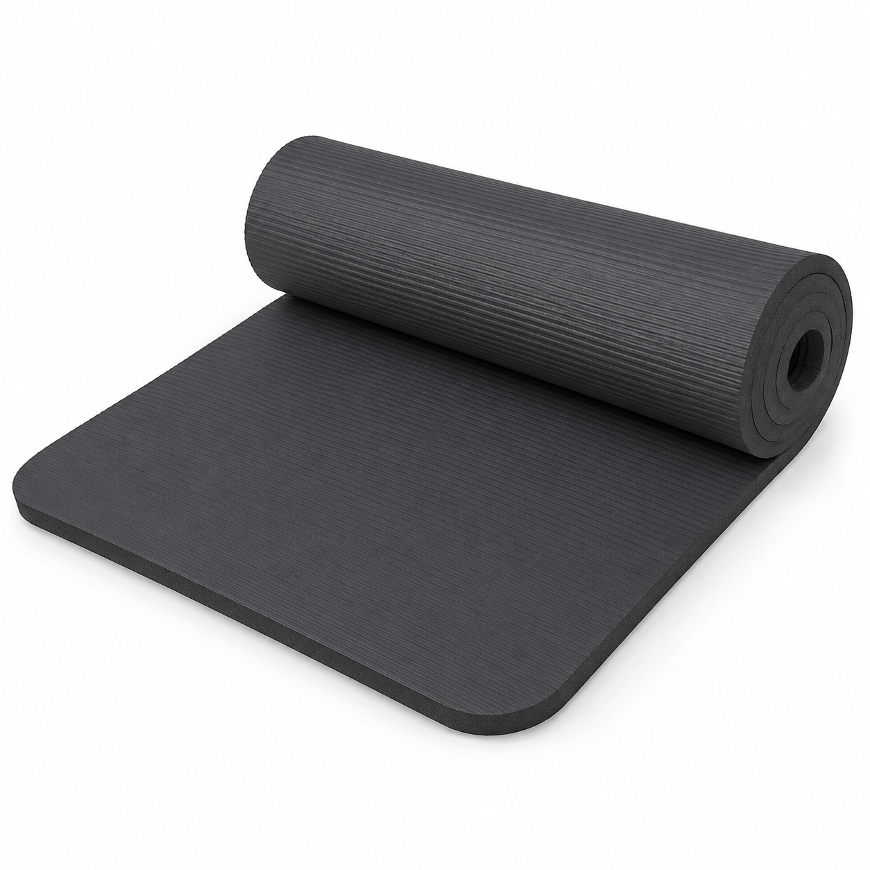 Extra dicke Fitnessmatte Anthrazit aus NBR 183x61x1,5 cm