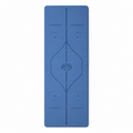 Yogamatte Blau mit Ausrichtungslinien 183x61x0,6 cm